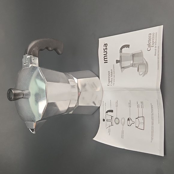 IMUSA STOVETOP ESPRESSO MAKER, 3 Shot, New in Box Moka Pot - Picture 9 of 17